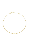 IBB 9ct Yellow Gold Initial Letter U Bracelet