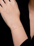 IBB 9ct Yellow Gold Initial Letter U Bracelet