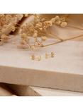 IBB 9ct Yellow Gold Mini Initial U Stud Earrings