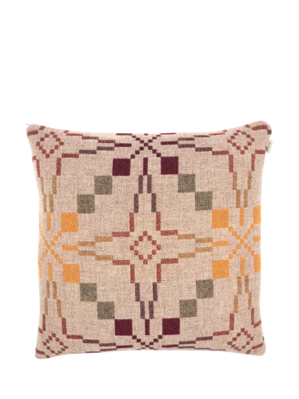 Melin Tregwynt Vintage Star Cushion, Clay