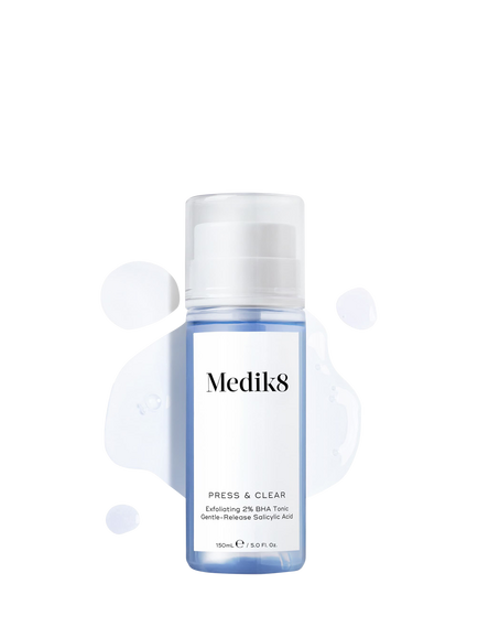 Medik8 Press & Clear Exfoliating 2% BHA Tonic Gentle-Release Salicylic Acid, 150ml, 