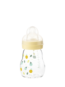 MAM Feel Good Glass Baby Bottle, 170ml, Multi