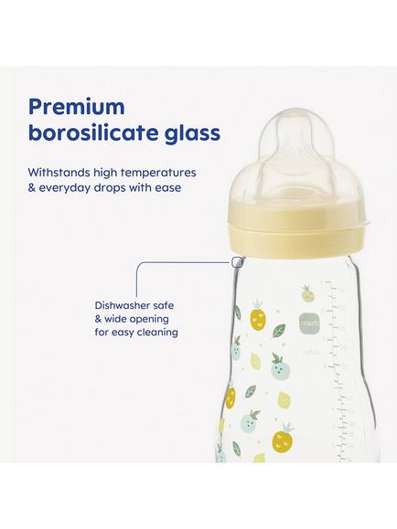 MAM Feel Good Glass Baby Bottle, 170ml - view 2, Multi
