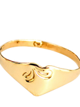 Pre-loved 9ct Yellow Gold Pinky Heart Signet Ring