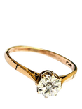 Pre-loved L & T Heirlooms 9ct Yellow Gold Solitaire Diamond Ring, Circa 1979
