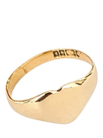 Pre-loved L & T Heirlooms 9ct Yellow Gold Heart Signet Ring, Circa 1989