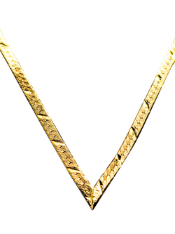 Pre-loved L & T Heirlooms 9ct Gold V-Shaped Necklace, Circa 1984, Gold