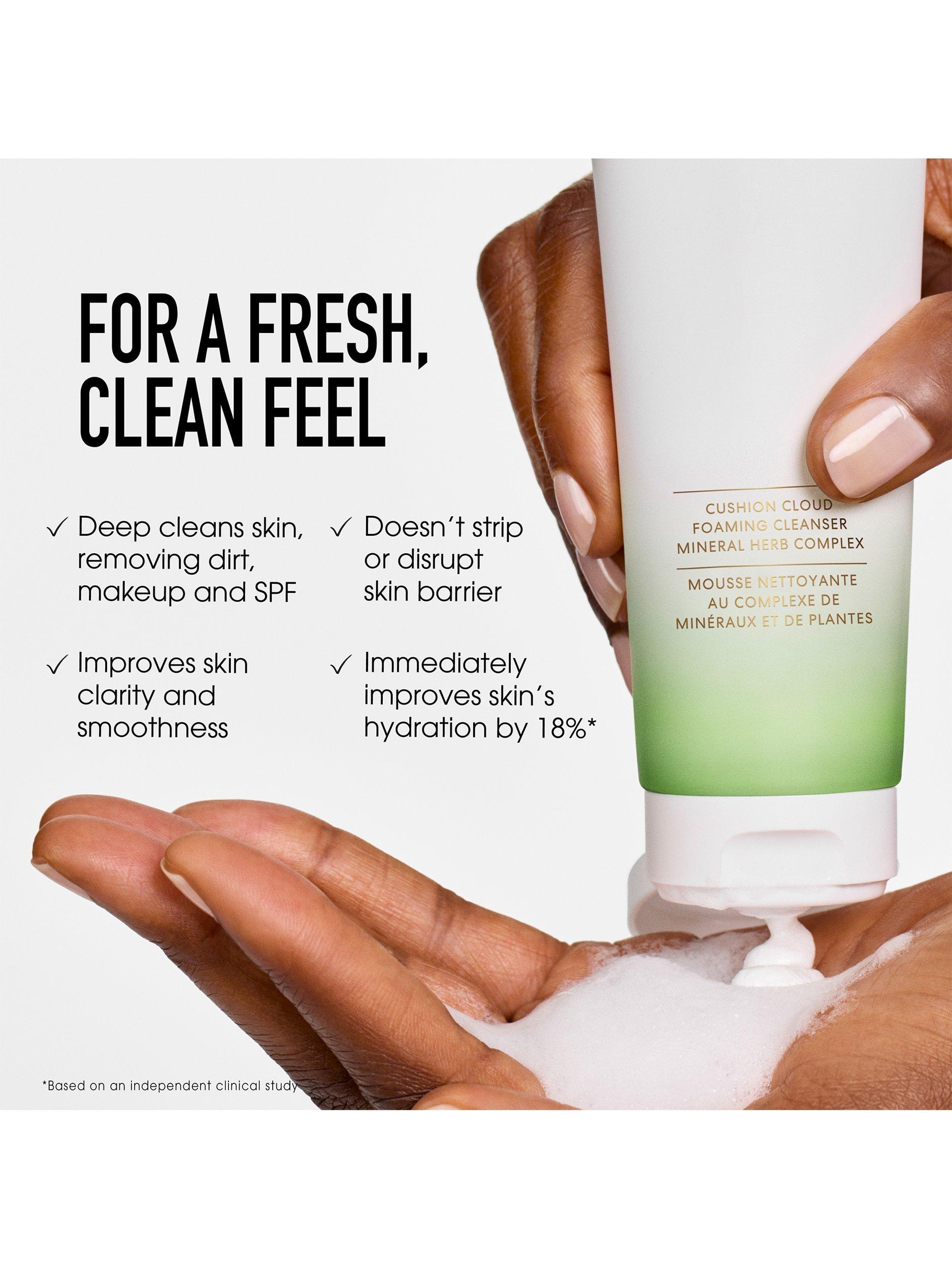 Product image 5 of 9, which shows bareMinerals SKINLONGEVITY Cushion Cloud Foaming Cleanser Mineral Herb Complex, 120ml