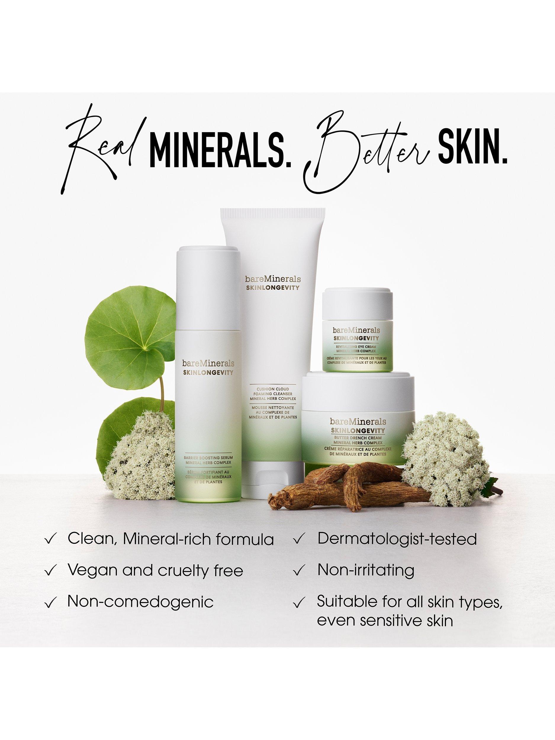 Product image 7 of 9, which shows bareMinerals SKINLONGEVITY Cushion Cloud Foaming Cleanser Mineral Herb Complex, 120ml