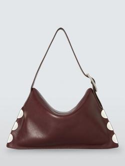 John Lewis x REJINA PYO Leather East West Belt Hobo Shoulder Bag, Burgundy