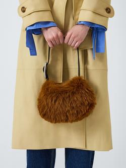 John Lewis x REJINA PYO Faux Fur Grab Bag, Toffee - view 2, Toffee