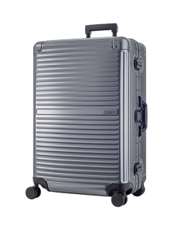 Rock Axel Aluminium 8-Wheel 76cm Large Suitcase, 103L, Gunmetal