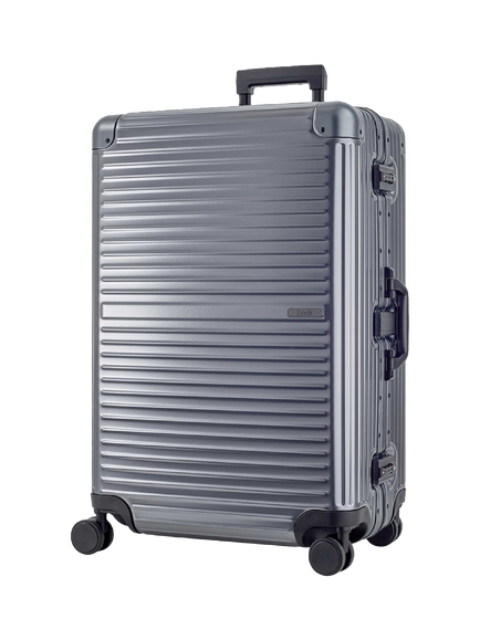 Rock Axel Aluminium 8-Wheel 76cm Large Suitcase, 103L, Gunmetal