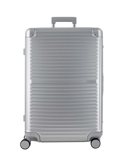 Rock Axel Aluminium 8-Wheel 76cm Large Suitcase, 103L - view 2, Silver
