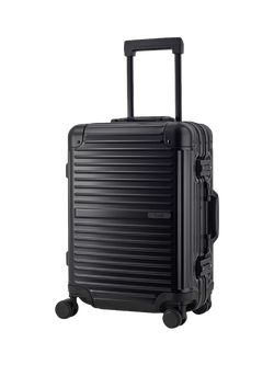 Rock Axel Aluminium 8-Wheel 54cm Cabin Case, 34L, Black