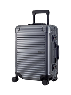 Rock Axel Aluminium 8-Wheel 54cm Cabin Case, 34L, Gunmetal