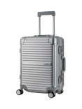 Rock Axel Aluminium 8-Wheel 54cm Cabin Case, 34L, Silver