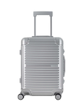 Rock Axel Aluminium 8-Wheel 54cm Cabin Case, 34L, Silver