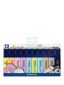 STAEDTLER's Textsurfer Highlighter Pens, Pack of 10, Pastel, Multi