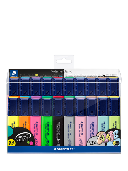 STAEDTLER's Textsurfer Highlighter Pens, Pack of 20, Multi, Multi