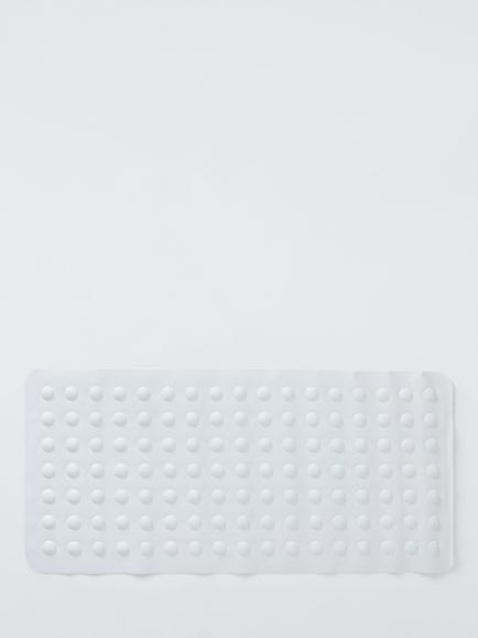 John Lewis In-Bath Mat, White, White