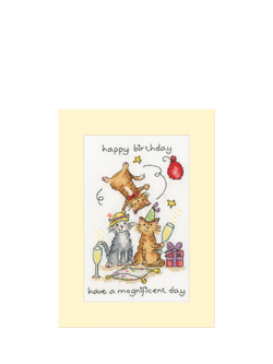 Bothy Threads Mognificent Day Cross Stitch Greetings Card Kit, Multi