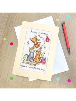 Bothy Threads Mognificent Day Cross Stitch Greetings Card Kit - view 2, Multi