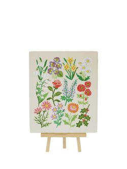 Caterpillar Cross Stitch Birthday Botanicals Cross Stitch Kit, Multi