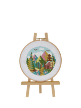 Cadre De Broderie Elbesee 45x30cm - Bois Avec Clips - Pour Point De Croix, Tapisserie - Tension Réglable