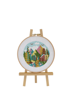 Caterpillar Cross Stitch Forest Peaks Cross Stitch Kit, Multi