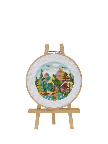 Caterpillar Cross Stitch Forest Peaks Cross Stitch Kit, Multi