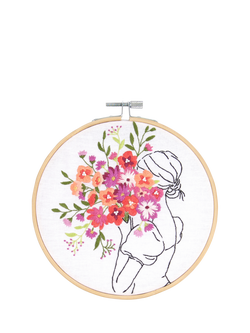 DMC Designer Collection Floral Embrace Embroidery Kit, Multi