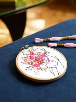 DMC Designer Collection Floral Embrace Embroidery Kit - view 2, Multi
