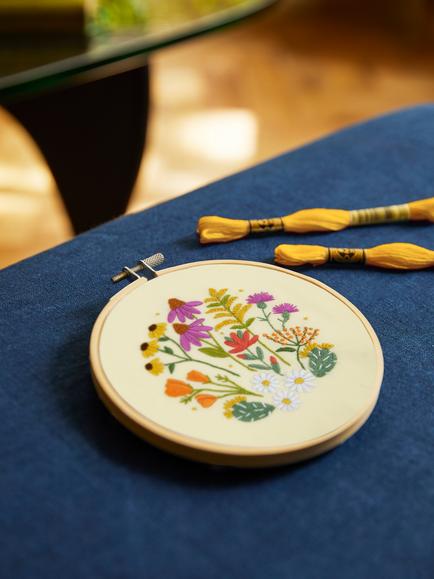 DMC Designer Collection Mediterranean Garden Embroidery Kit - view 2, Multi