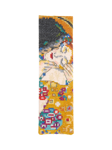 DMC The Kiss Cross Stitch Bookmark Kit, Gold