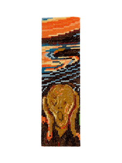 DMC The Scream Cross Stitch Bookmark Kit, Yellow