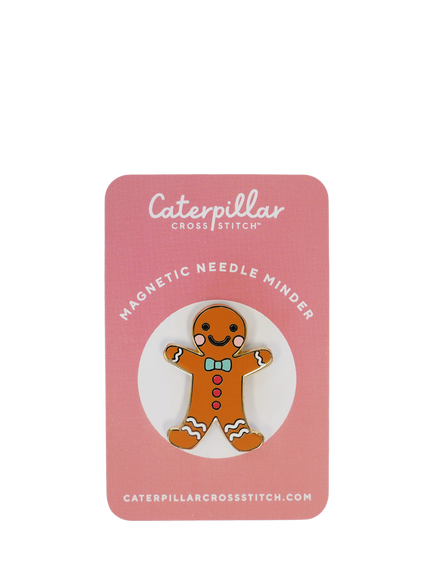 Caterpillar Cross Stitch Gingerbread Man Needle Minder, Multi