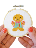 The Make Arcade Gingerbread Man Mini Cross Stitch Kit