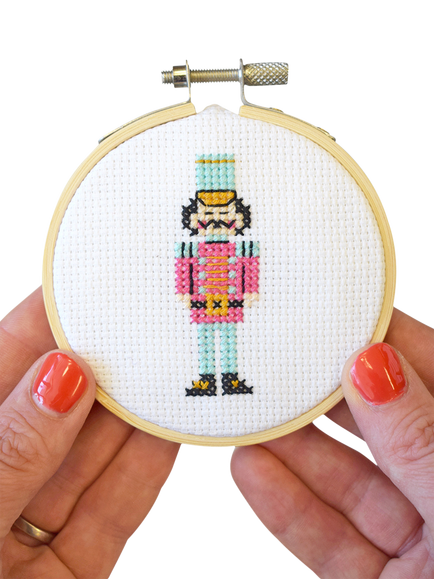 The Make Arcade Nutcracker Mini Cross Stitch Kit, Multi