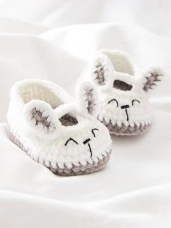 Rico Design Ricorumi Baby Booties Crochet Kit, Bunnies - view 2, Purple