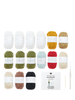 Rico Design Ricorumi The Winner Is Champagne Bottle and Glasses Crochet Kit, Green
