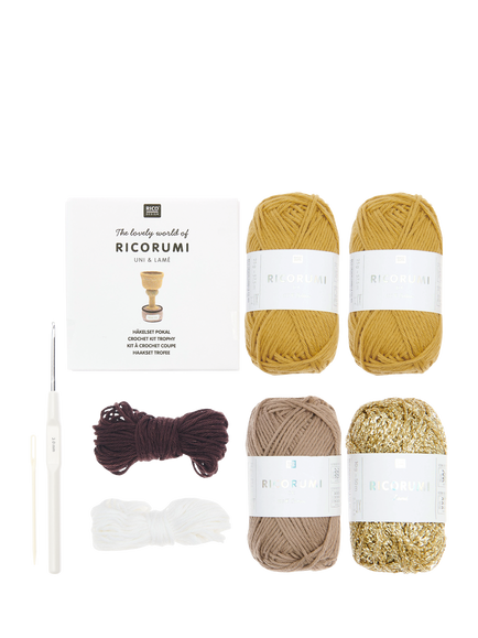 Rico Design Ricorumi The Winner Is Trophy Crochet Kit, Black