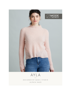 MODE at Rowan by Quail Studio Ayla Alpaca Haze Sweater Knitting Pattern, Multi Multi