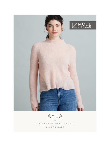 MODE at Rowan by Quail Studio Ayla Alpaca Haze Sweater Knitting Pattern, Multi Multi