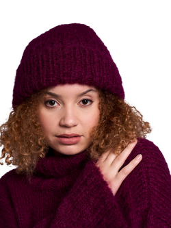 MODE at Rowan by Quail Studio Como Mohair Soft Beanie and Scarf Knitting Pattern - view 2, Multi Multi