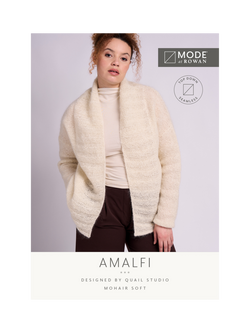 MODE at Rowan by Quail Studio Amalfi Mohair Soft Cardigan Knitting Pattern, Multi Multi