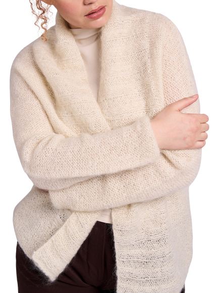 MODE at Rowan by Quail Studio Amalfi Mohair Soft Cardigan Knitting Pattern - view 2, Multi Multi