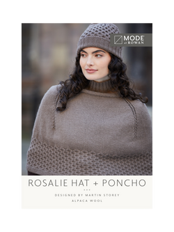 MODE at Rowan by Martin Storey Rosalie Alpaca Poncho and Hat Knitting Pattern, Multi Multi