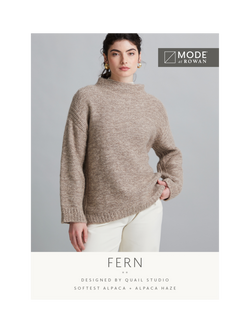 MODE at Rowan by Quail Studio Fern Alpaca Sweater Knitting Pattern, Multi Multi
