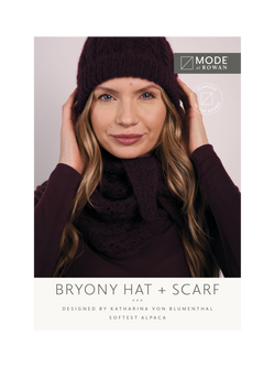 MODE at Rowan by Katherina von Blumenthal Bryony Softest Alpaca Beanie and Scarf Set  Knitting Pattern, Multi Multi